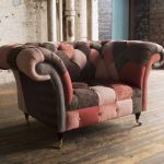 salmon-fabric-patchwork-chesterfield-snuggle-chair